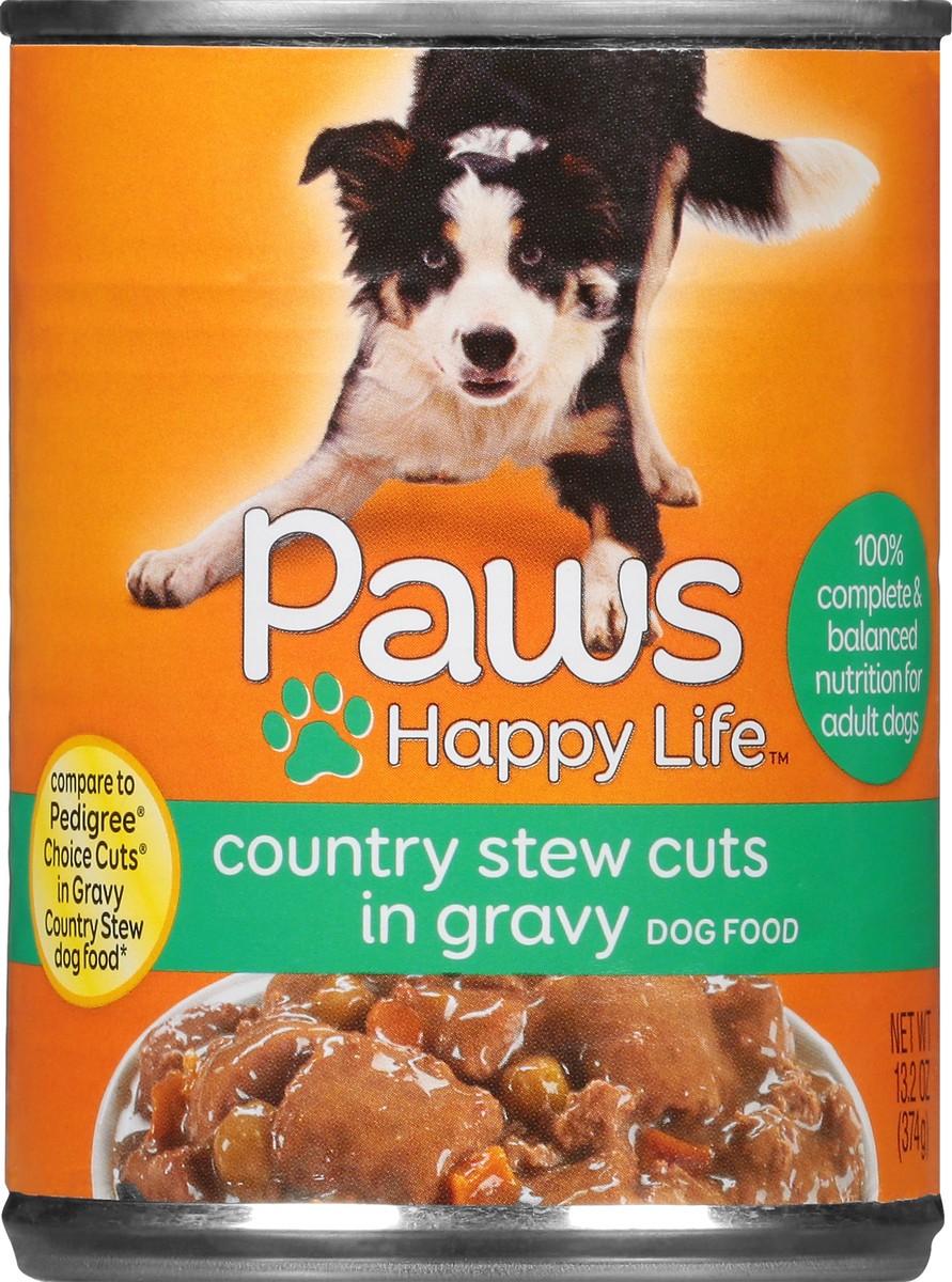 slide 1 of 11, Paws Happy Life Country Stew Cuts In Gravy Dog Food 13.2 oz Can, 13.2 oz