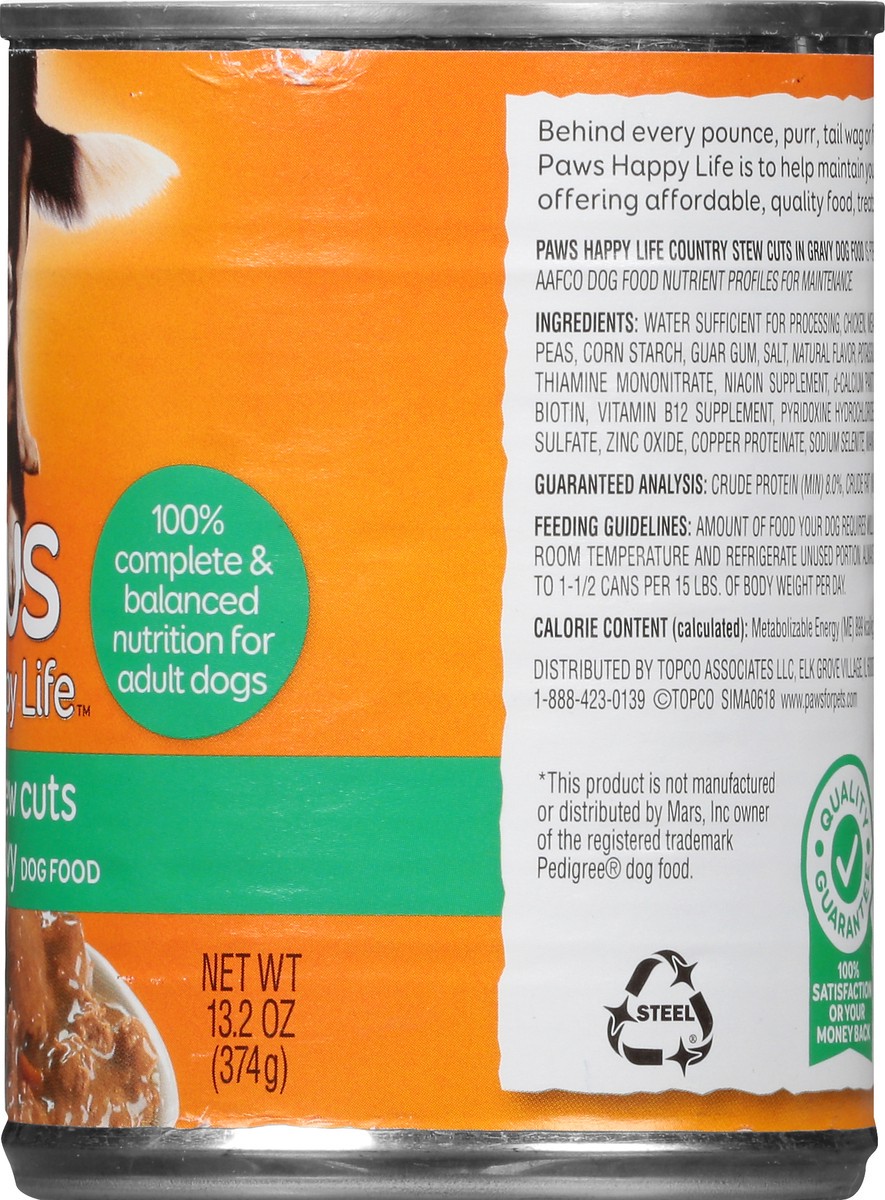 slide 9 of 11, Paws Happy Life Country Stew Cuts In Gravy Dog Food 13.2 oz Can, 13.2 oz