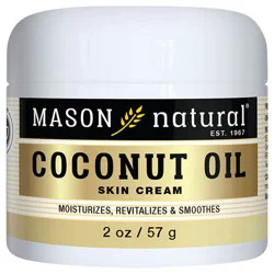 Mason Natural Coconut Oil Skin Cream - Premium Skin Conditioning Formula, Nourishing Body Moisturizer, Paraben Free, 2 oz