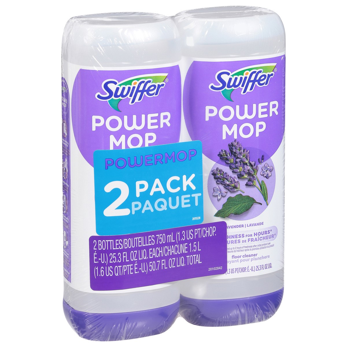 slide 3 of 13, Swiffer Power Mop Refill Solution, Tile, Vinyl, Laminate, Wood, Floor Cleaner, Lavender, 50.6oz, 2 ct