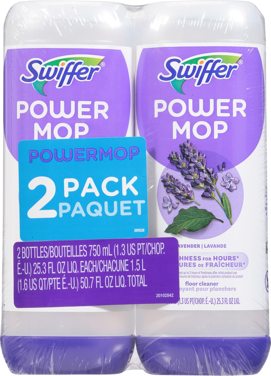 slide 6 of 13, Swiffer Power Mop Refill Solution, Tile, Vinyl, Laminate, Wood, Floor Cleaner, Lavender, 50.6oz, 2 ct
