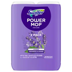 Swiffer PowerMop Floor Cleaning Solution with Lavender Scent, Double Pack, 2x750 mL
