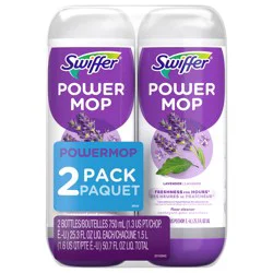 Swiffer Power Mop Refill Solution, Tile, Vinyl, Laminate, Wood, Floor Cleaner, Lavender, 50.6oz