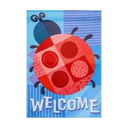 Patriotic Quilt Ladybug Garden Suede Flag