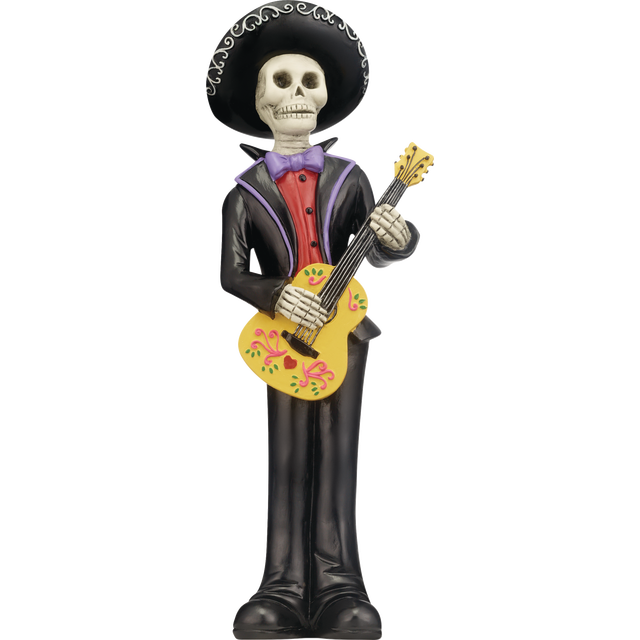 slide 1 of 1, SPOOKY VILLAGE Polyresin Dod Couple Décor (Black), 1 ct