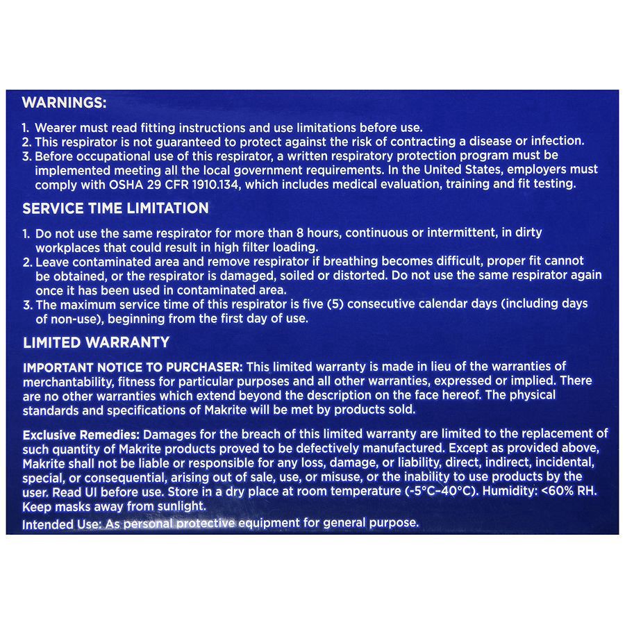 slide 5 of 5, Walgreens N95 Respirator Masks, 7 ct