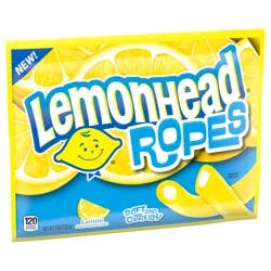 Lemonhead Ropes Candies 9 oz Laydown Bag