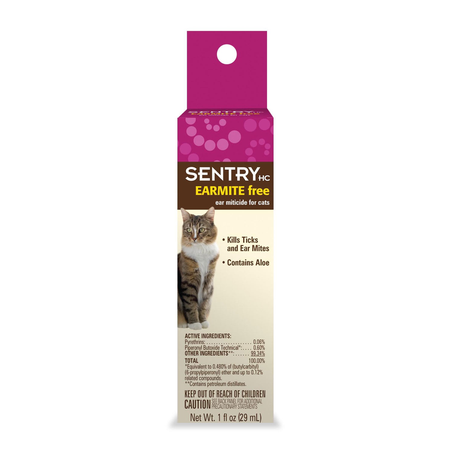 slide 1 of 1, Sentry Earmite Free Ear Miticide for Cats, 1 fl oz