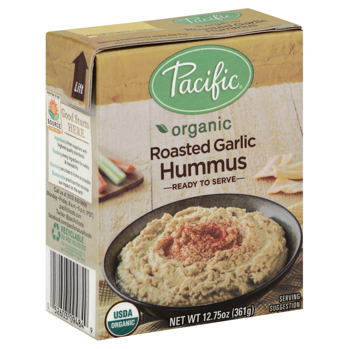 slide 4 of 5, Pacific Hummus 12.75 oz, 12.75 oz