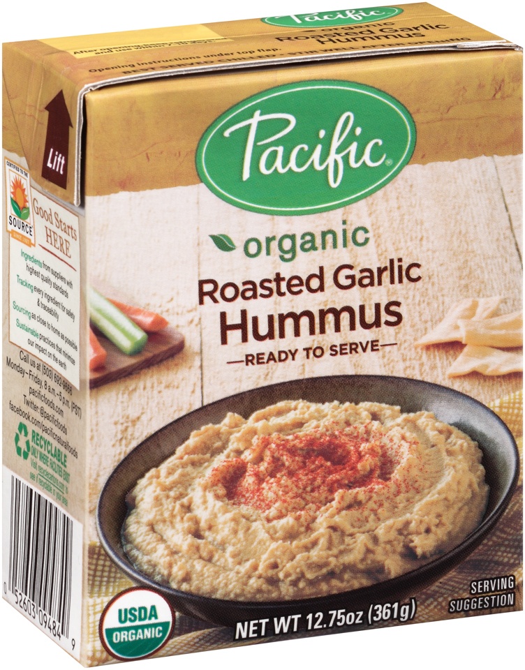 slide 1 of 1, Pacific Foods Roasted Garlic Hummus, 12.75 oz