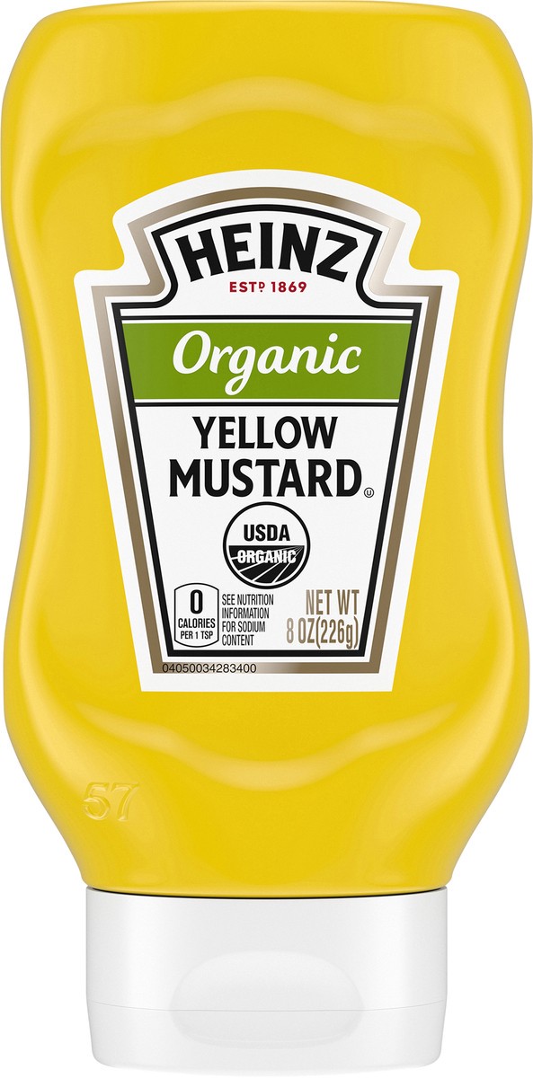 slide 6 of 9, Heinz Organic Yellow Mustard, 8 oz Bottle, 8 oz