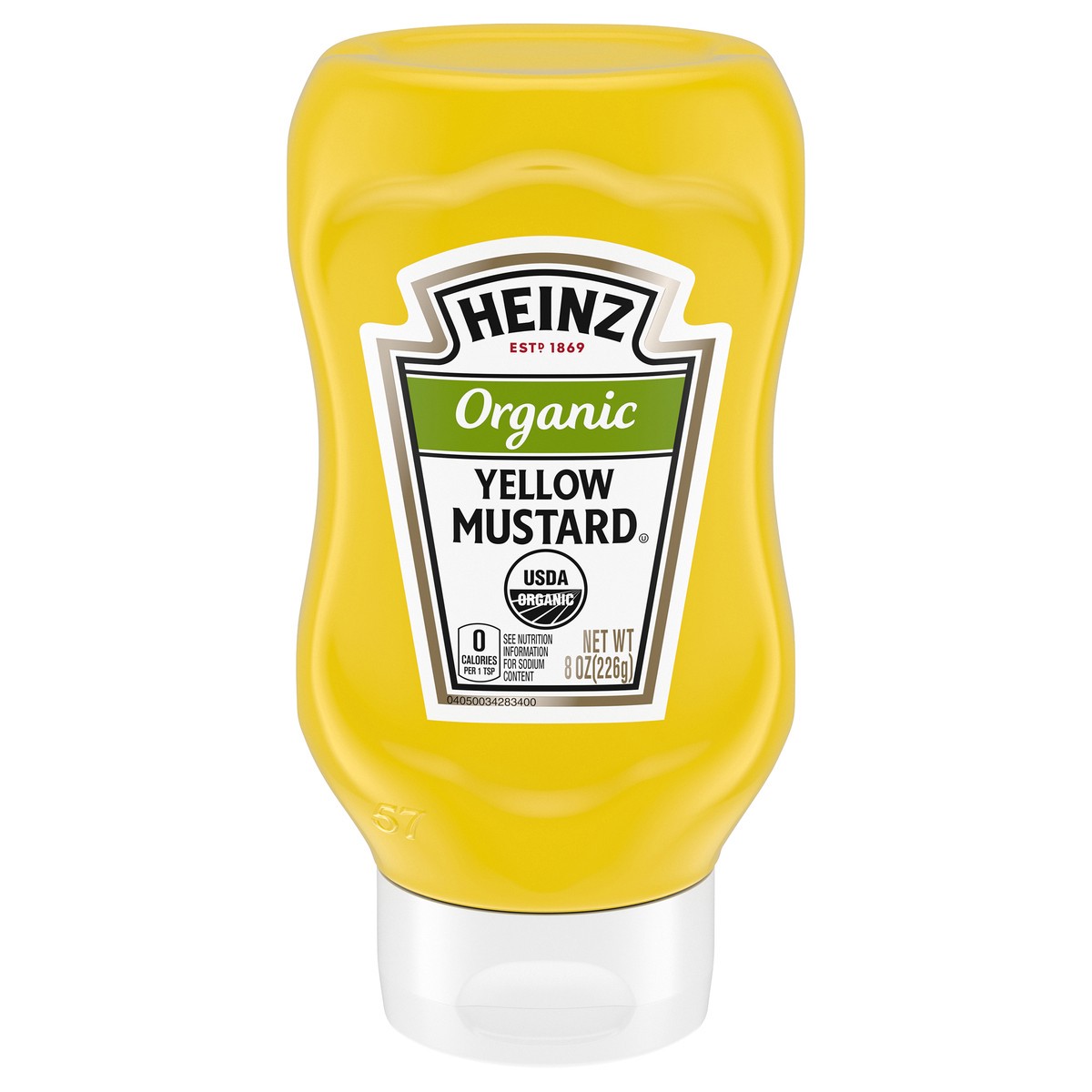 slide 1 of 9, Heinz Organic Yellow Mustard, 8 oz Bottle, 8 oz