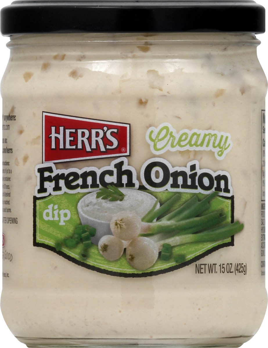 slide 2 of 13, Herr's Creamy French Onion Dip 15 oz, 15 oz