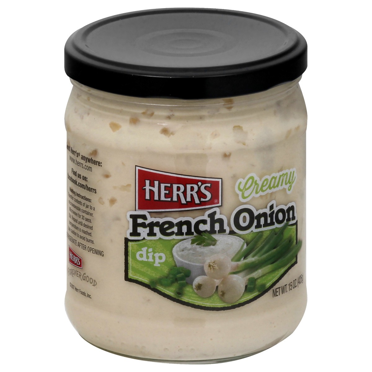 slide 10 of 13, Herr's Creamy French Onion Dip 15 oz, 15 oz