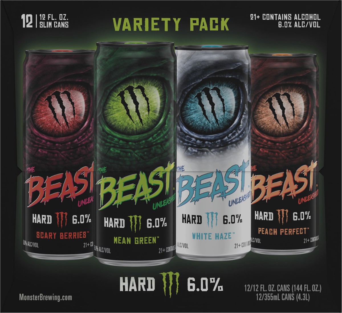 slide 7 of 7, The Beast Variety Pack #1 12 Pack 12 fl oz Can, 12 oz