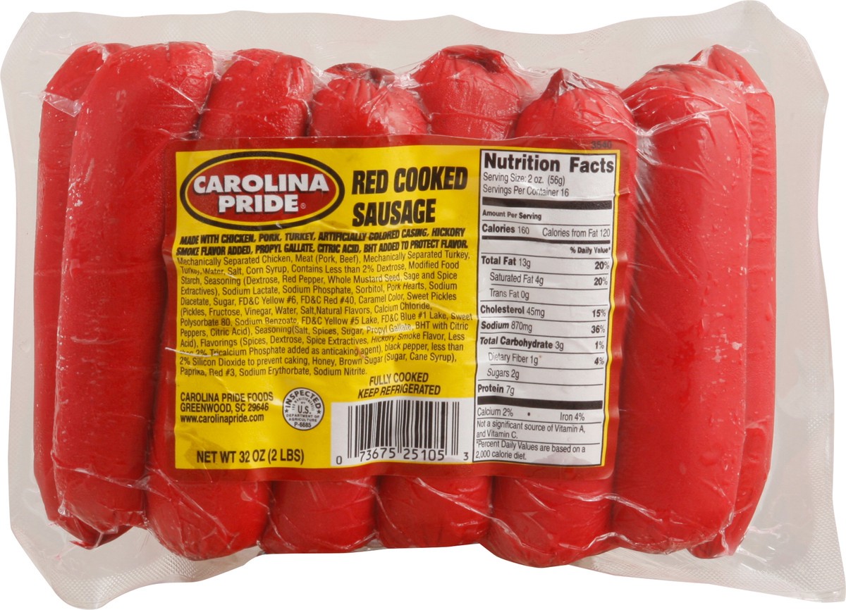 slide 8 of 10, Carolina Pride Red Cooked Sausage, 32 oz