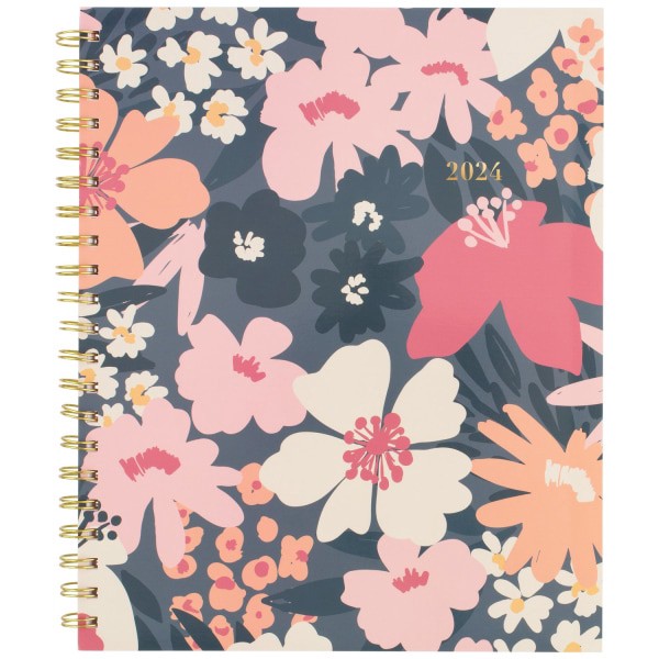 slide 1 of 8, Cambridge Thicket Weekly/Monthly Planner, 8-1/2'' X 11'', Multicolor Floral, January To December 2024, 1681-905, 1 ct