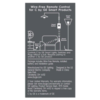 slide 3 of 5, GE Cync Wire-Free Smart Remot Control, Dimmer and Color Control, White, 1 ct
