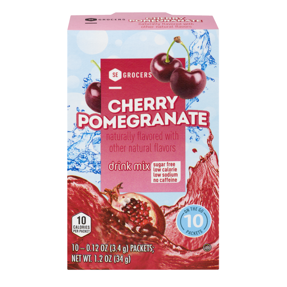 slide 1 of 1, SE Grocers Cherry Pom Drink Mix, 10 ct