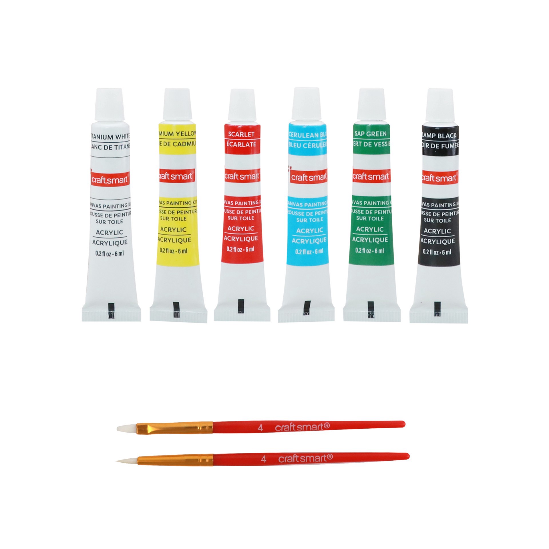 slide 7 of 8, Craft Smart 4" X 4" Wild Animals Canvas Painting Kit, 4 in x 4 in