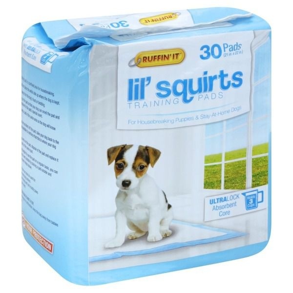 slide 1 of 1, Ruffin' It Ruffin'it Lil' Squirt Training Pads Floor Protection Pads (30/pkg), 1 ct