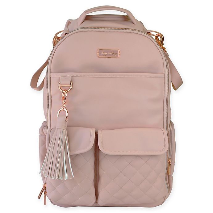 slide 1 of 7, Itzy Ritzy Boss Quilted Diaper Backpack - Blush, 1 ct