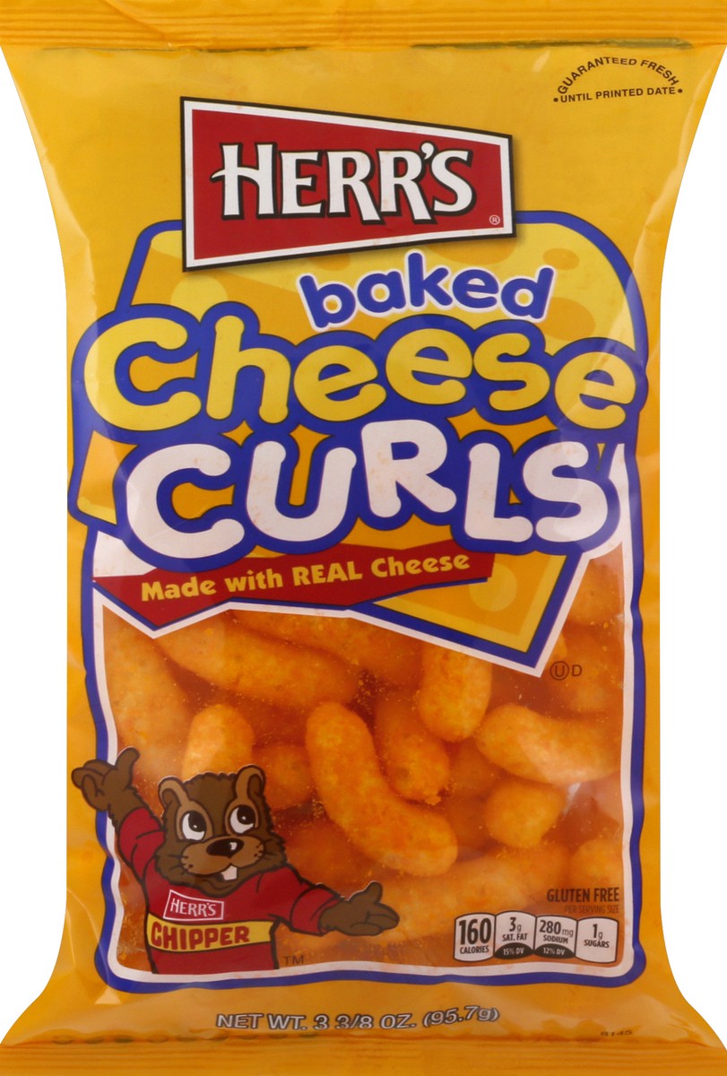 slide 3 of 6, Herr's Cheese Curls Single Serve, 3.375 oz