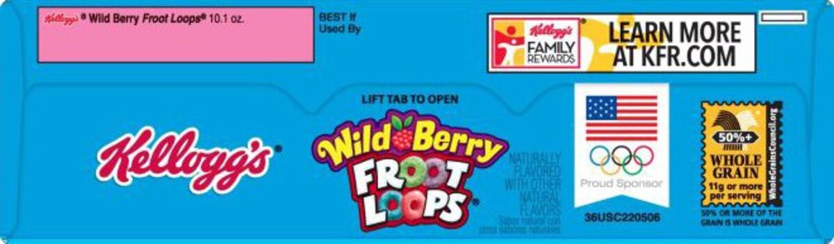 slide 5 of 9, Kellogg's Froot Loops Wild Berry Breakfast Cereal, 10.1 oz