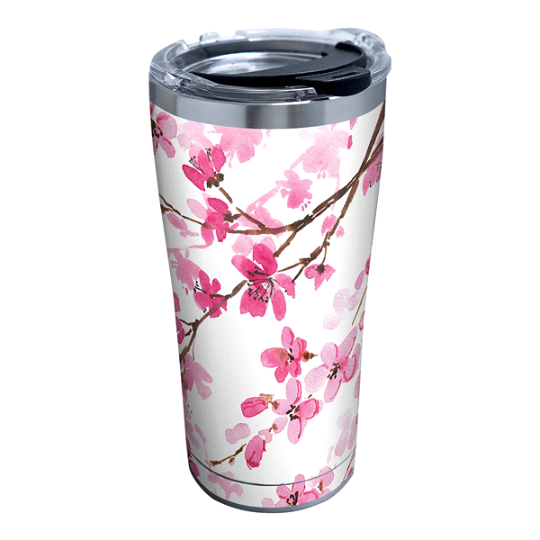 slide 1 of 1, Tervis Japanese Cherry Blossom Stainless Tumbler with Travel Lid, 20 oz