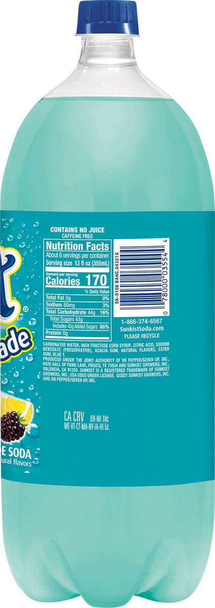 slide 3 of 7, Sunkist Berry Lemonade Soda- 2 liter, 2 liter