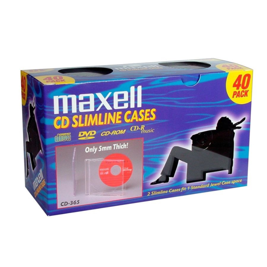 slide 4 of 5, Maxell Slimline Clear Jewel CD Cases, 1 ct