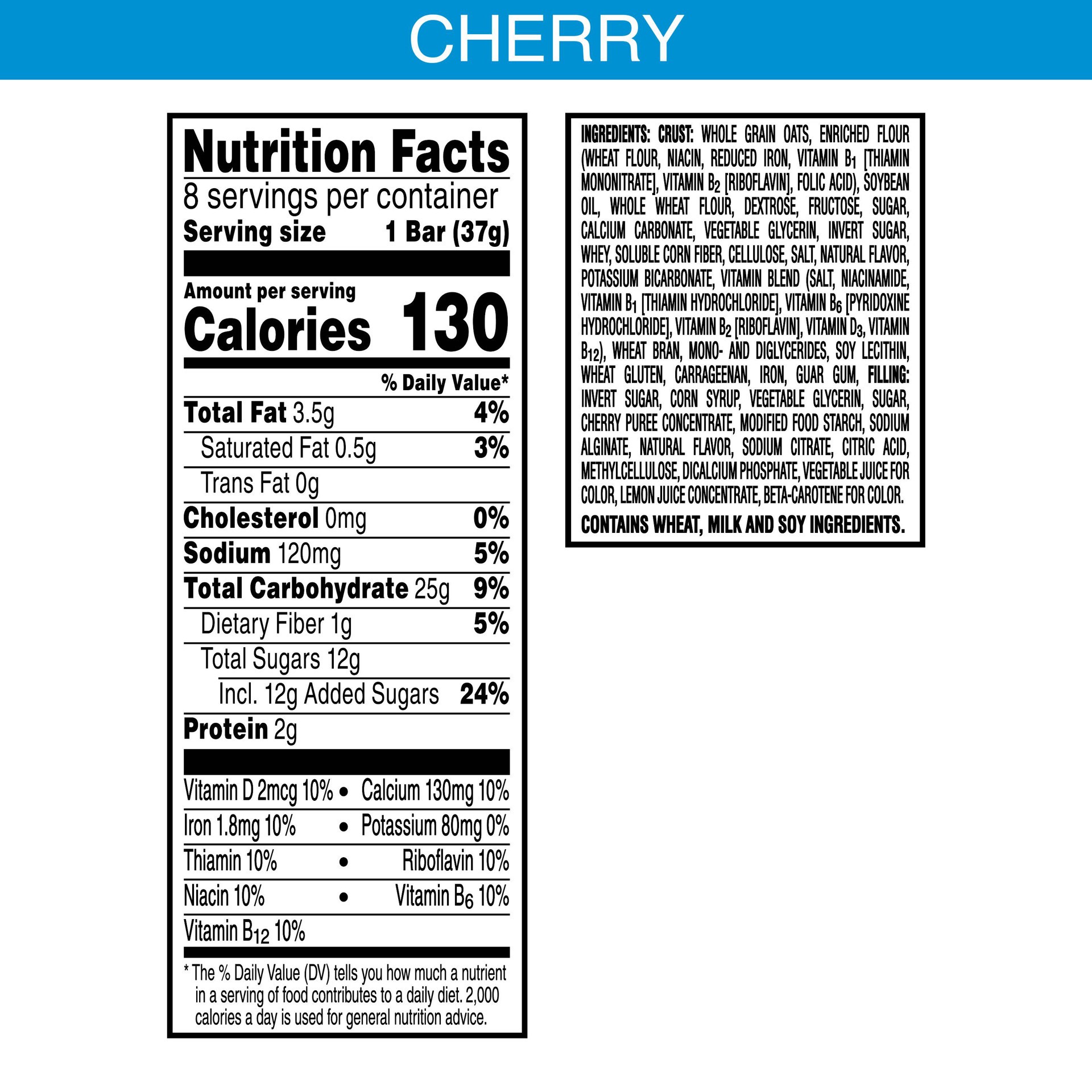 slide 2 of 5, Nutrigrain Cherry Cereal Bars Kellogg's, 8 ct