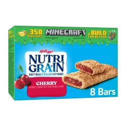 Kellogg's Nutri-Grain Soft Baked Breakfast Bars, Made with Whole Grains, Kids Snacks, Cherry