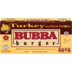 BUBBA Burger Frozen Turkey Burger with Sweet Onions