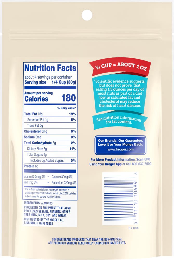 slide 5 of 6, Kroger Sliced Almonds, 4 oz