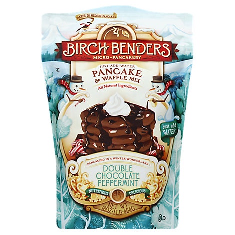slide 1 of 1, Birch Benders Pancake & Waffle Mix Double Chocolate Peppermint Bag, 16 oz
