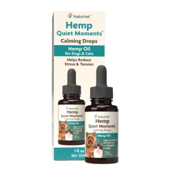 Naturvet Hemp Quiet Moments Calming Drops Hemp Oil for Dogs & Cats
