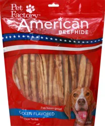 Pet Factory 35 Pack Thin Rolls American Chicken Flavored Beefhide 35 ea