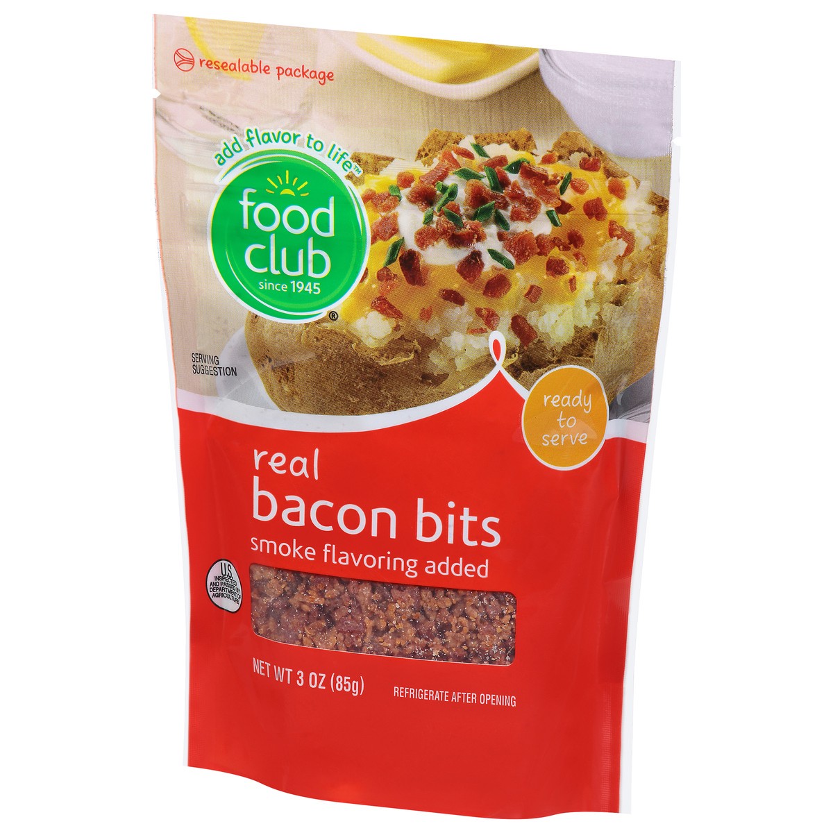 slide 3 of 9, Food Club Real Smoke Flavoring Added Bacon Bits 3 oz, 3 oz