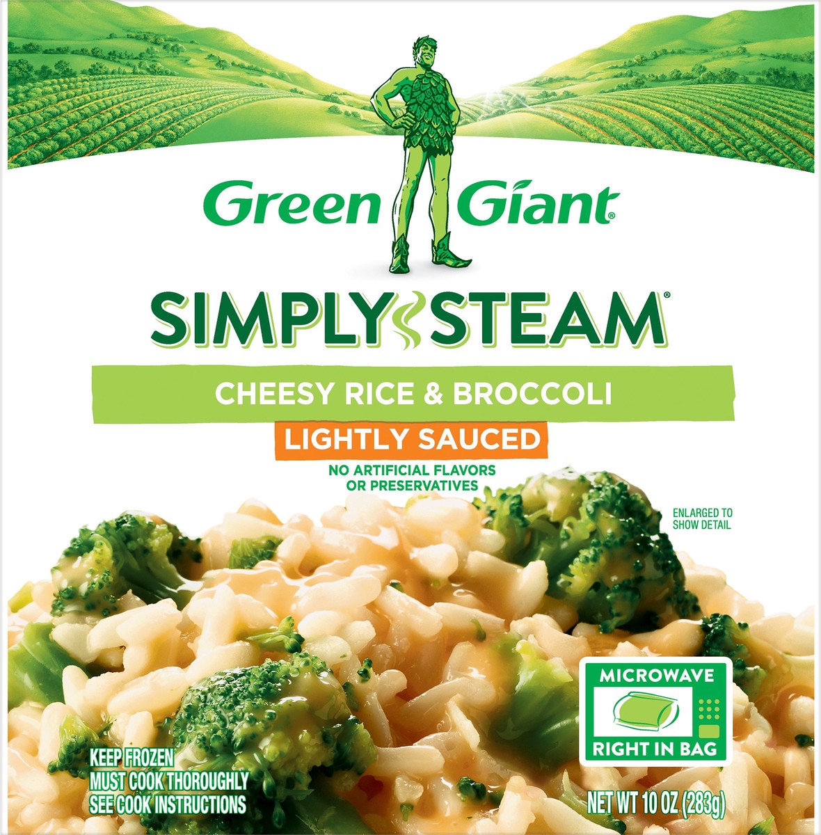 slide 4 of 4, Green Giant Simply Steam™ Lightly Sauced Cheesy Rice & Broccoli 10 oz. Bag, 