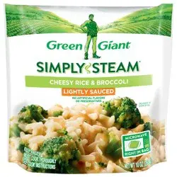 Green Giant Simply Steam Lightly Sauced Cheesy Rice & Broccoli