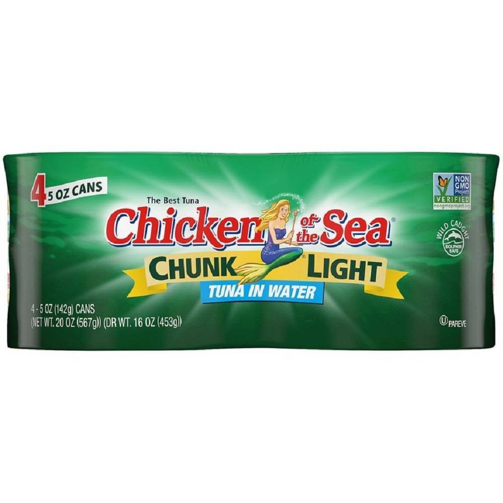 slide 3 of 5, Chicken of the Sea Chunk Light Tuna In Water, 4 ct; 5 oz