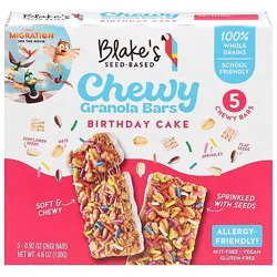 Blakes Seed Based Bars Chewy Birthday Cake - 4.6 oz