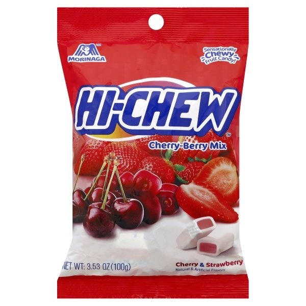 slide 1 of 1, Morinaga Hi-Chew Cherry Berry Mix Cherry & Strawberry Fruit Chews, 3.53 oz