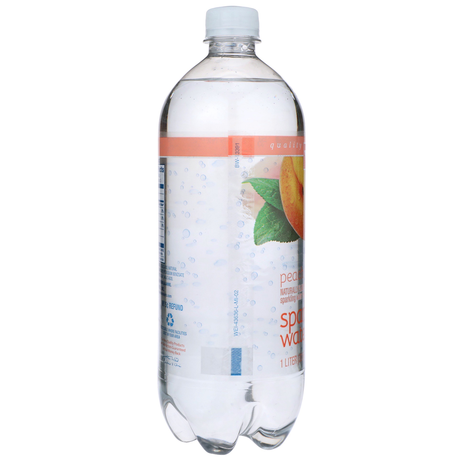 slide 4 of 6, Weis Quality Sparkling Peach Water - 33.8 fl oz, 33.8 fl oz