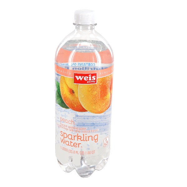 slide 1 of 6, Weis Quality Sparkling Peach Water - 33.8 fl oz, 33.8 fl oz