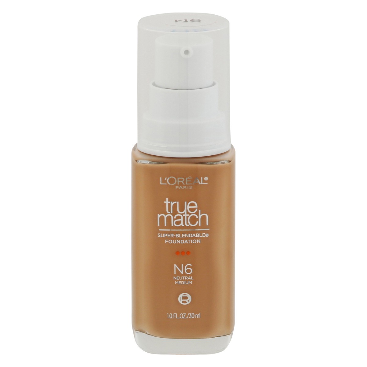 slide 1 of 1, L'Oréal True Match Neutral Medium N6 Super-Blendable Foundation 1 fl oz, 1 fl oz