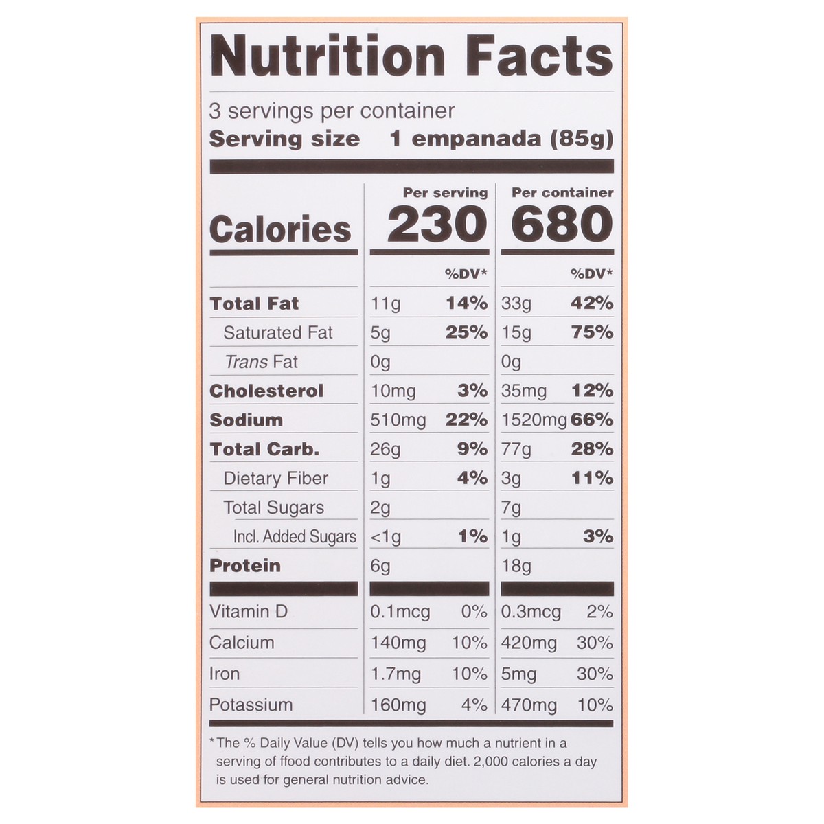 slide 10 of 13, La Fe Pizza Empanadas 3 ea, 3 ct