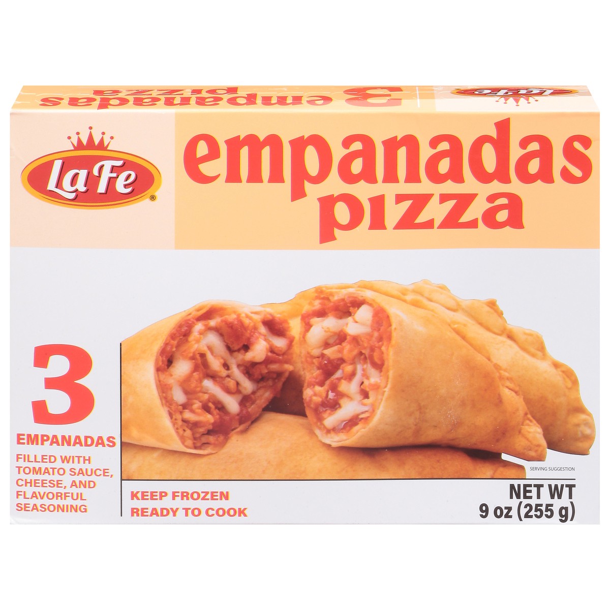 slide 1 of 13, La Fe Pizza Empanadas 3 ea, 3 ct