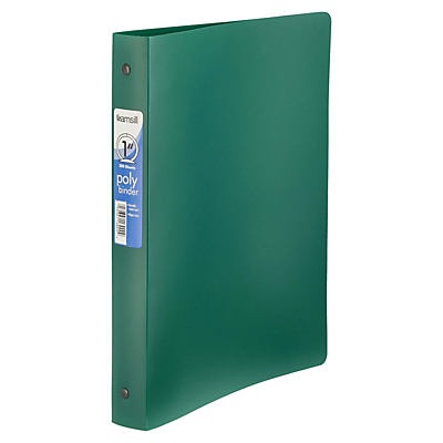 slide 1 of 1, Samsill Green Poly Binder, 1 in